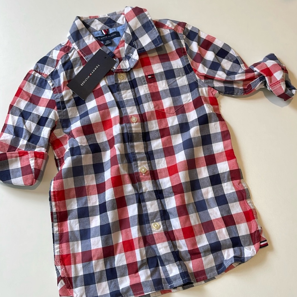 Tommy Hilfiger Boy 4-5t Plaid Long Sleeve
